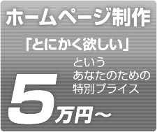 ホームページ制作　5万円～